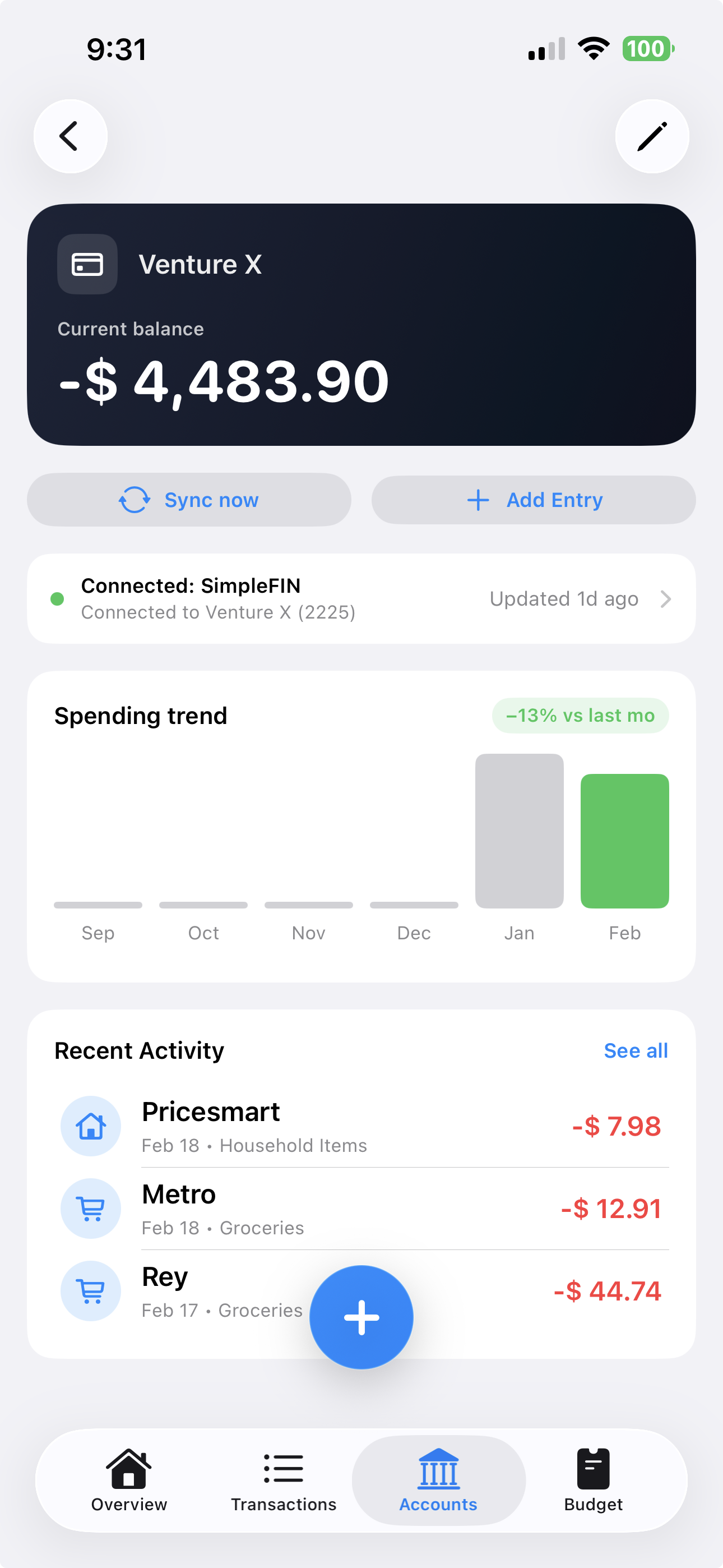 Track your net worth in Nara