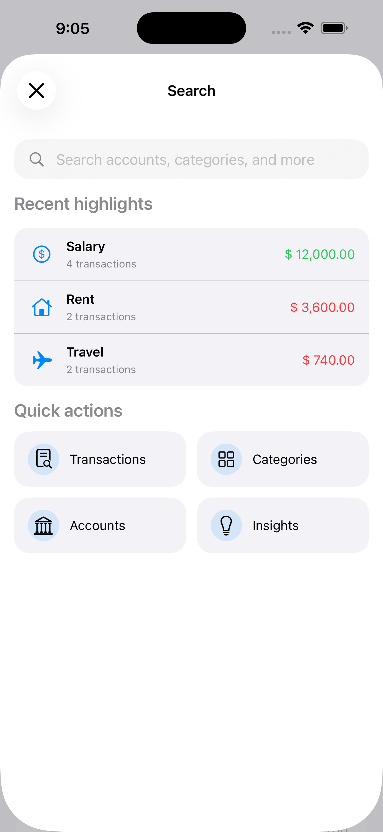 Search results in Clara Money